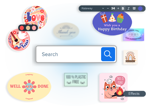 Free Online Sticker Maker - 1000s of Templates - 1 Click Print – Sticker it