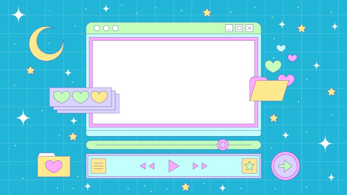 Cute Pastel Retro Windows Desktop Wallpaper template