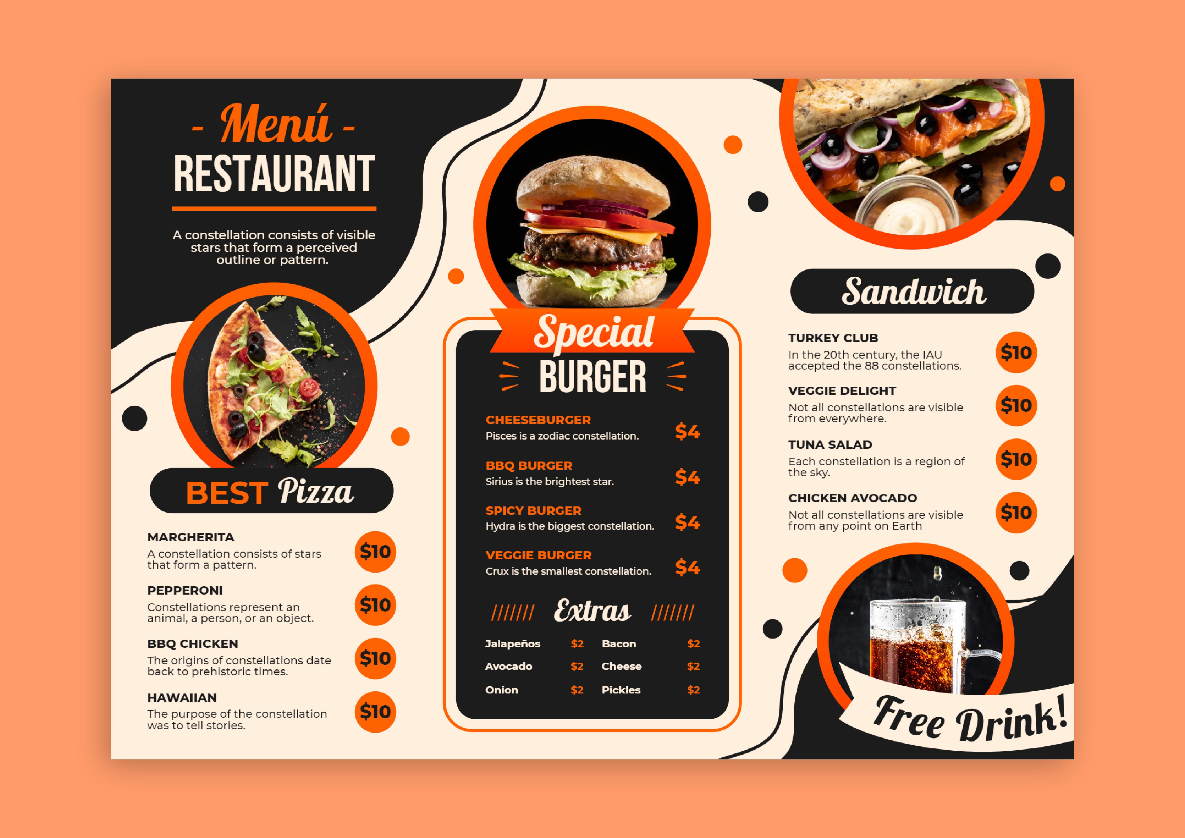 Fast Food Menu Template Fast Food Menu Template