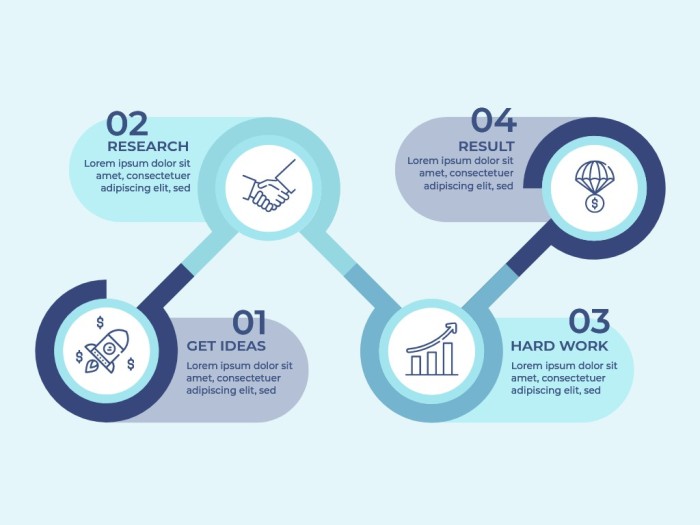 Infografía empresarial en azul y morado template