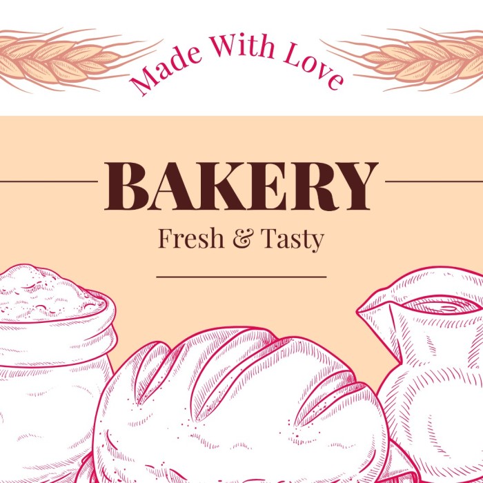 Hand-drawn Fresh Baked Homemade Bakery Instagram Post template