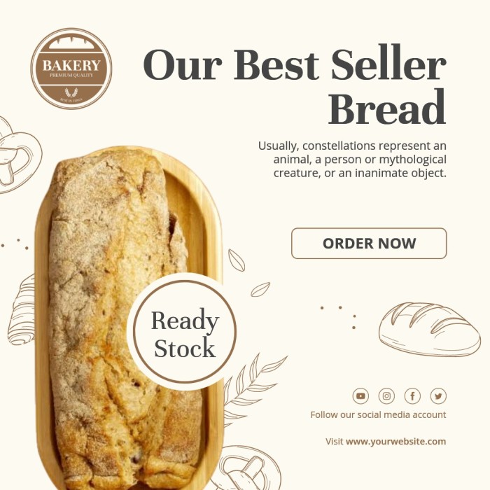 Bakery Instagram Post templates to desing online