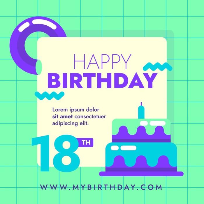 Green Creative Happy Birthday Instagram Post template