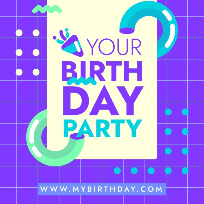 Green Creative Happy Birthday Instagram Post template