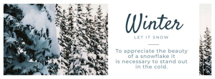 Winter Facebook cover with photo background template