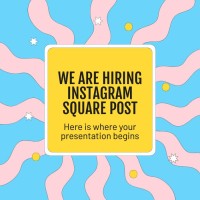 Publicación de Instagram Buscamos personal creativa Plantilla