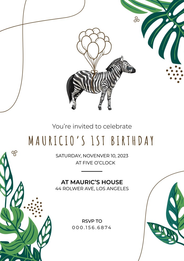 Free Jungle Invitation Template Free Jungle Invitation Template