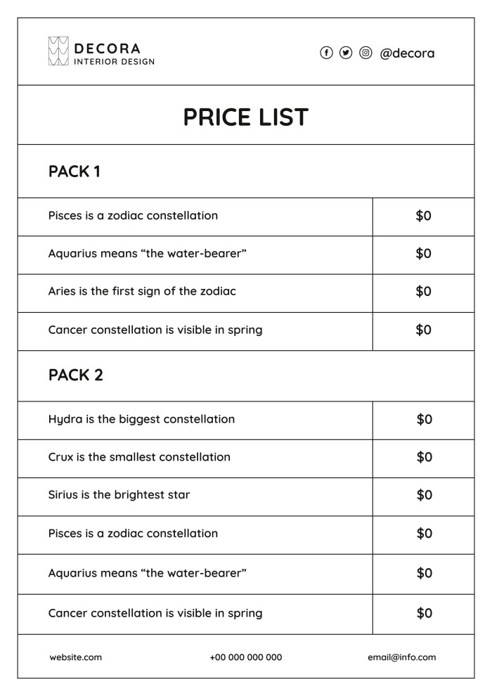 Interior Design List Template Infoupdate