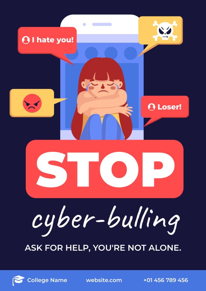 Design And Download This Flat Anti Cyber Bullying Poster Template Design And Download This Flat Anti Cyber Bullying Poster Template