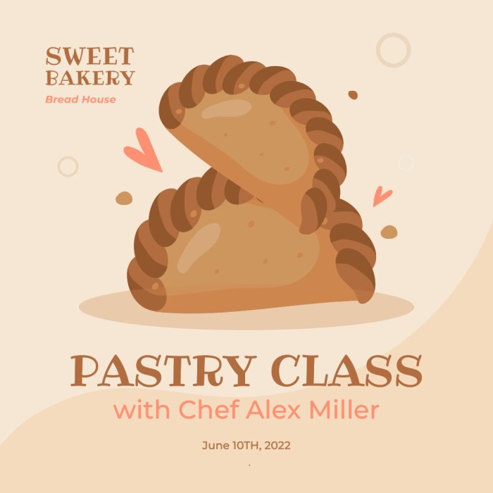 Baking & Pastry Class Instagram Post template