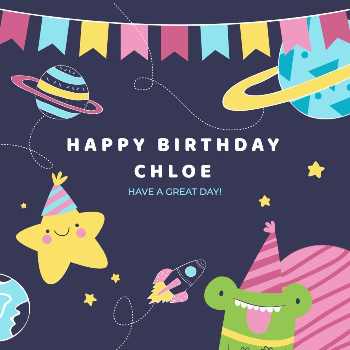 Galaxy-inspired Birthday wish Instagram post template