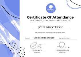 Certificados de educación monocolor pintados en abstracto Plantilla