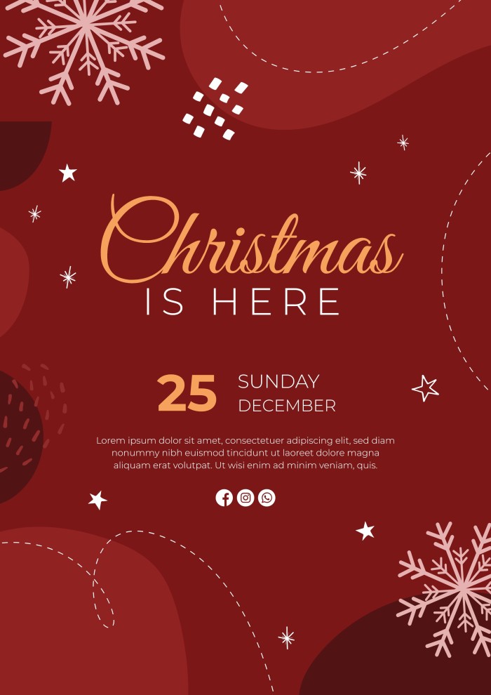 Free Christmas Poster template to design and download