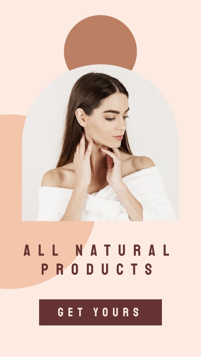 Abstract Natural Products Beauty Salon Instagram Story template