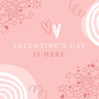 Publicación de Instagram de San Valentín bonita en rosa claro Plantilla