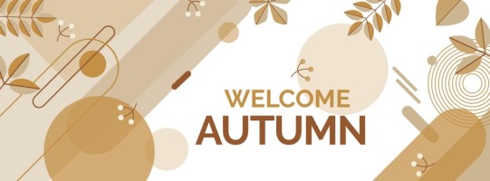 Portada de Facebook de bienvenida al otoño Plantilla