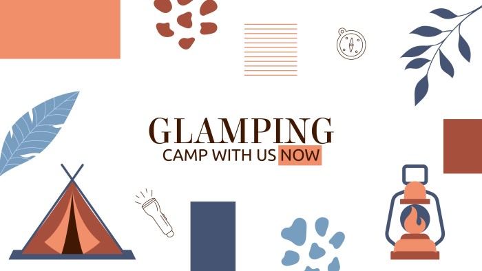 Banner de YouTube de Camp Glamping Drown template