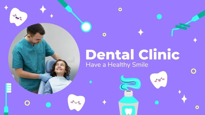 Banner de YouTube de la clínica dental de Syuse Semy Semy Smane. template