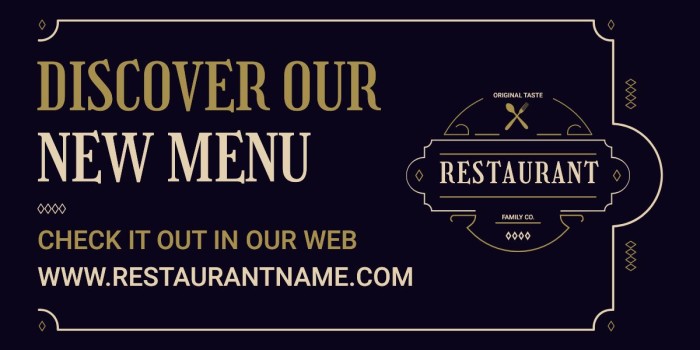 Vintage Elegant Linear Restaurant Blog Banner