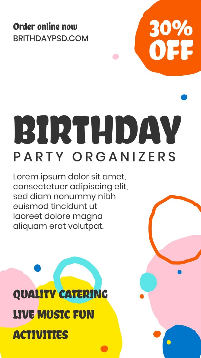 Colorful Ally's Birthday Instagram Story template