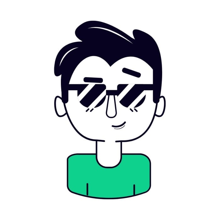 Cartoon Image Of A Boy With Glasses Background, Blank Tiktok