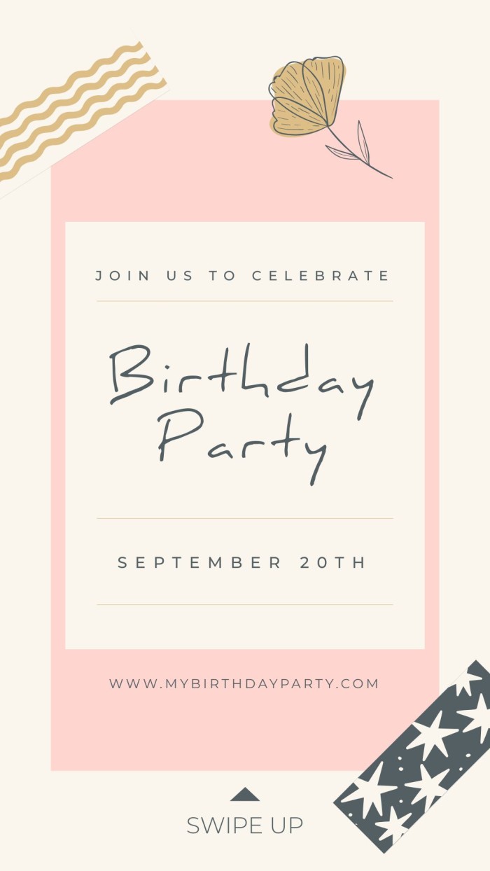 Cute Grid Birthday Instagram Story template