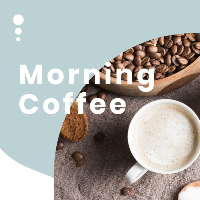 Abstract Waves Coffee Grid Instagram Post template