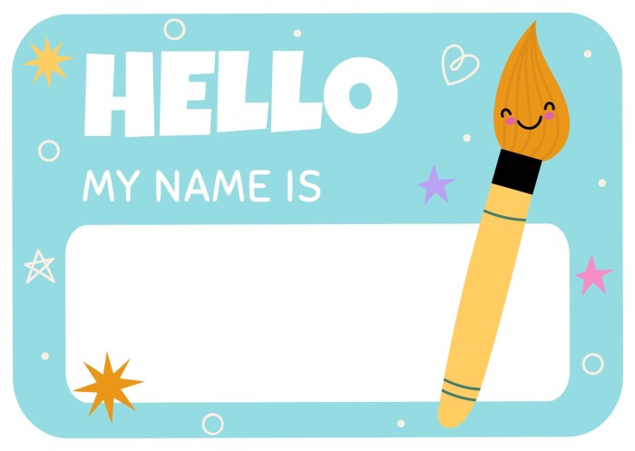 Customize And Download This Cute School Supplies Name Label Template