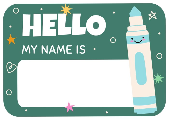 Customize And Download This Cute School Supplies Name Label Template