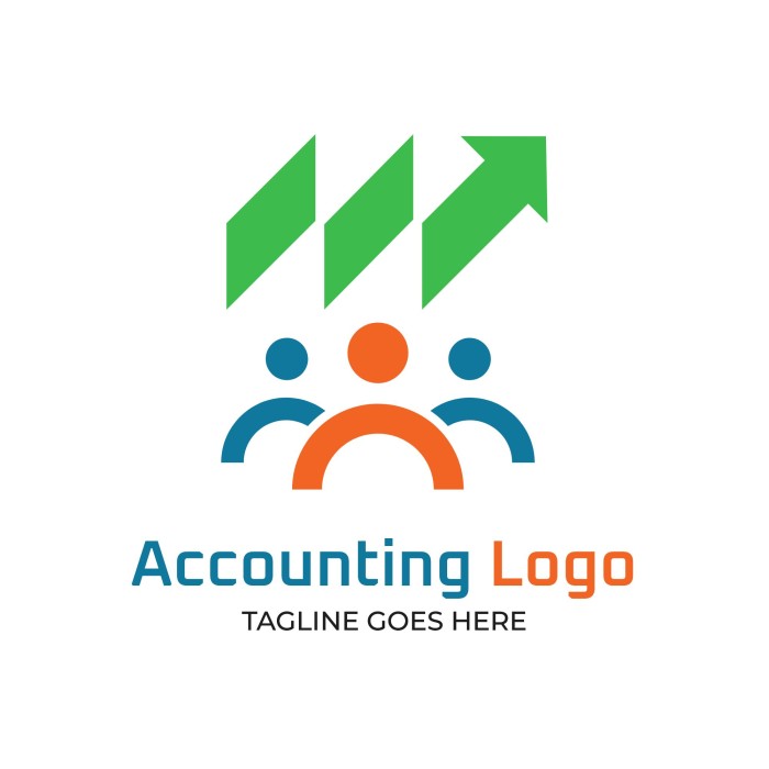 Logotipo simple y plano de contabilidad template