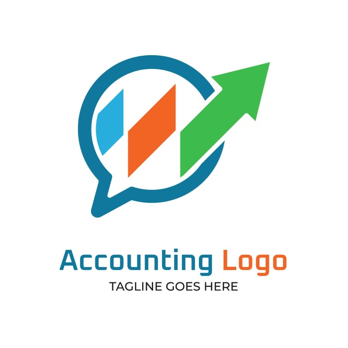 Logotipo simple y plano de contabilidad template