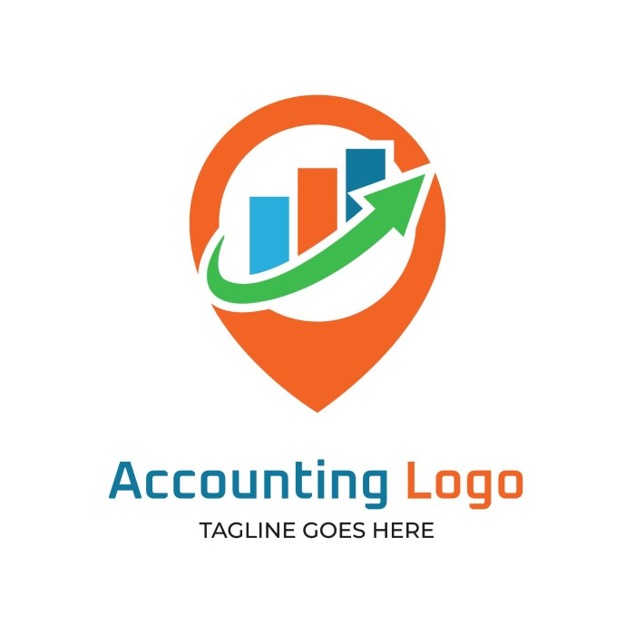 Logotipo simple y plano de contabilidad template