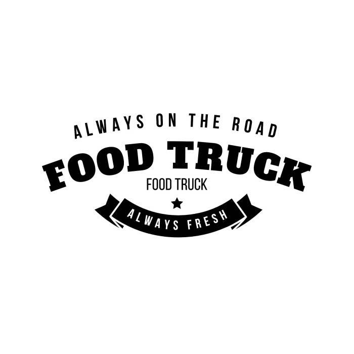 Retro On the Road Food Truck Logo template