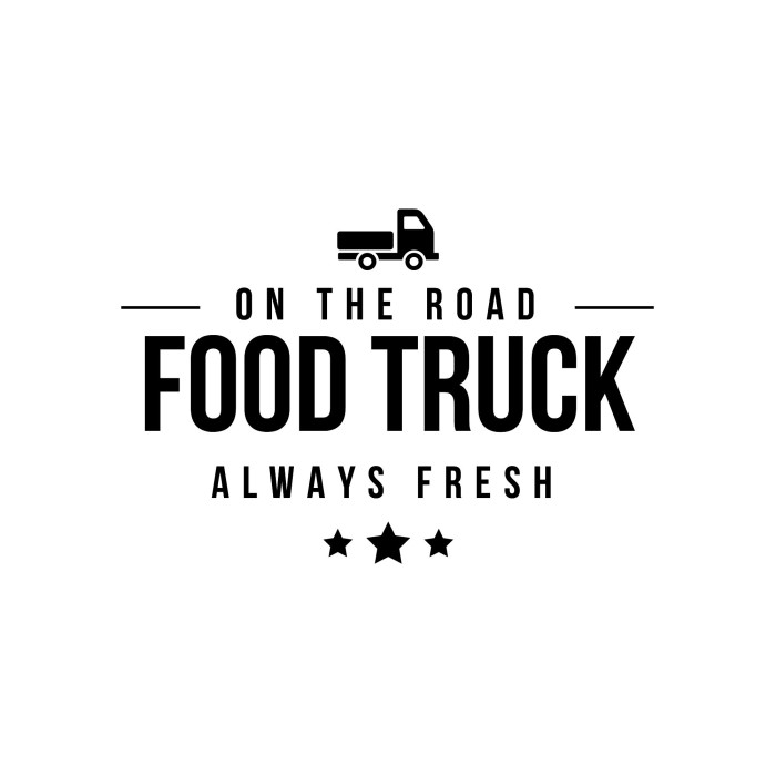 Logo Retro de Food Truck En el camino template