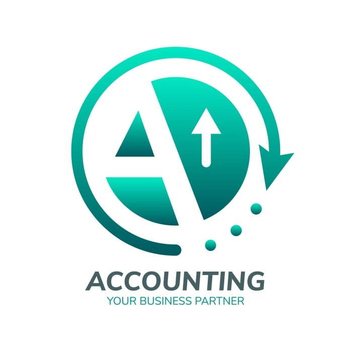 Gradient Modern The A Accounting Logo template