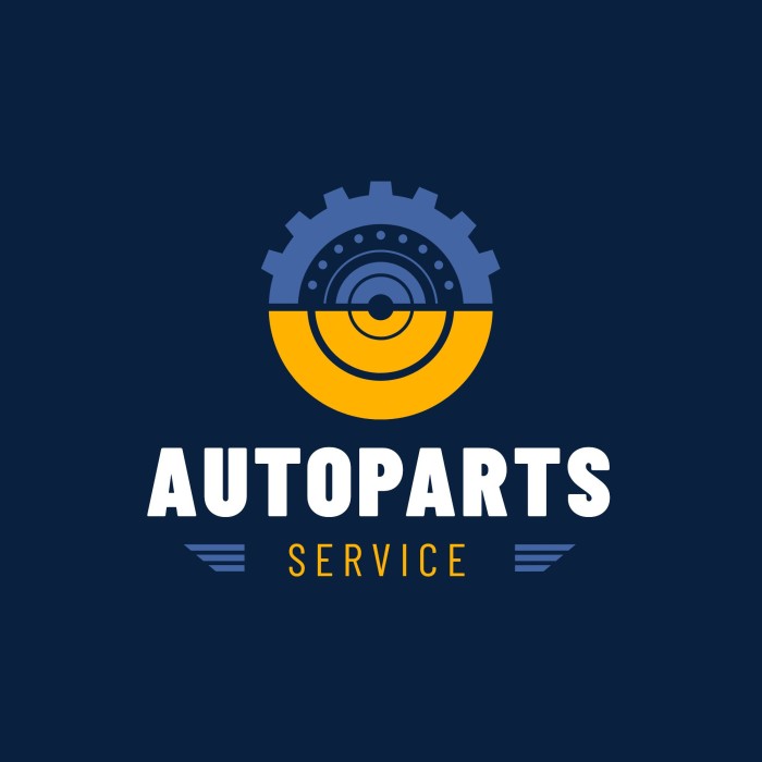 Duotone Flat Auto Parts Mechanic Logo template