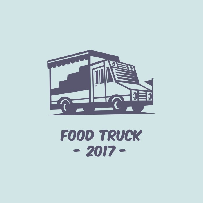 Retro Duotone The Taste Food Truck Logo template