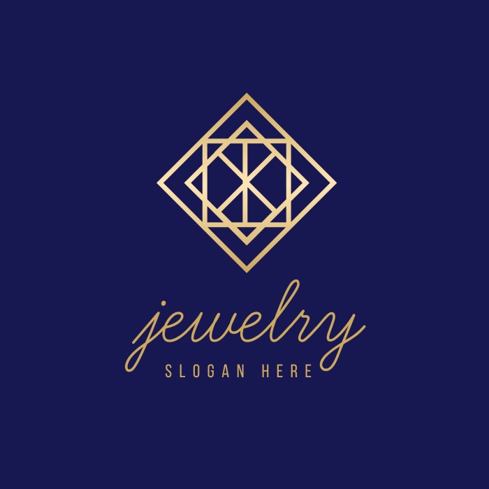 Gradient Gold Jewelry Logo template