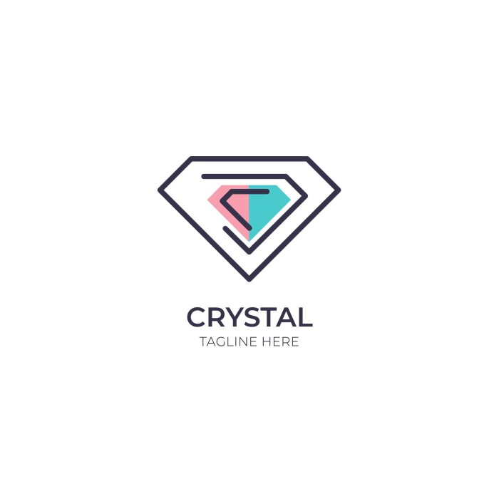 Linear Diamond Jewelry Logo template