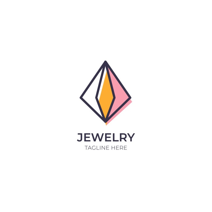 Linear Diamond Jewelry Logo template