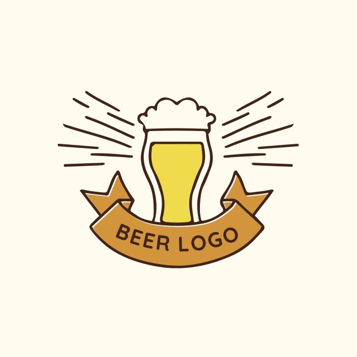 Logotipo creativo de la cervecería dibujado a mano template