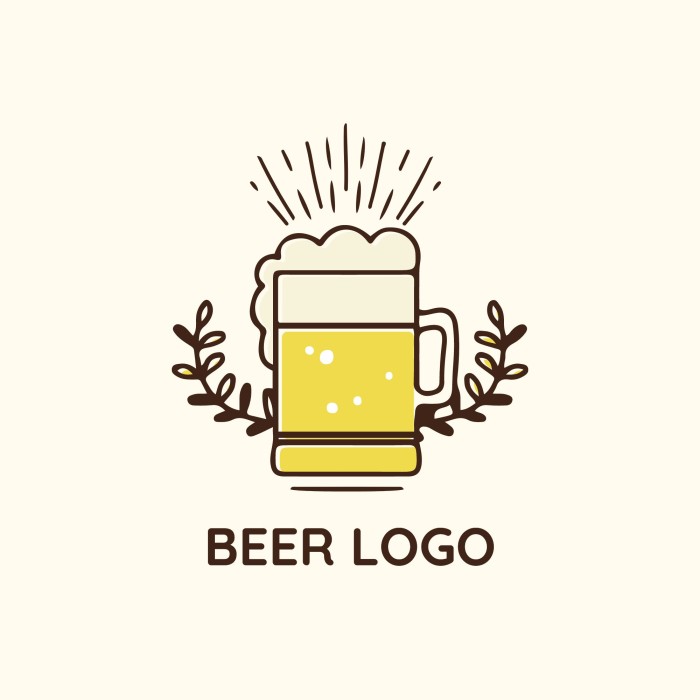 Logotipo creativo de la cervecería dibujado a mano template