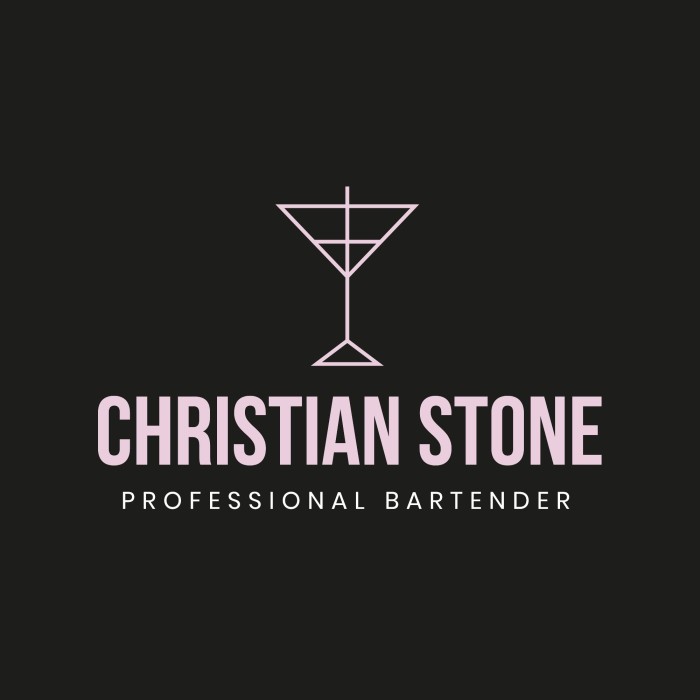 Modern Christian Stone Bartender Logo