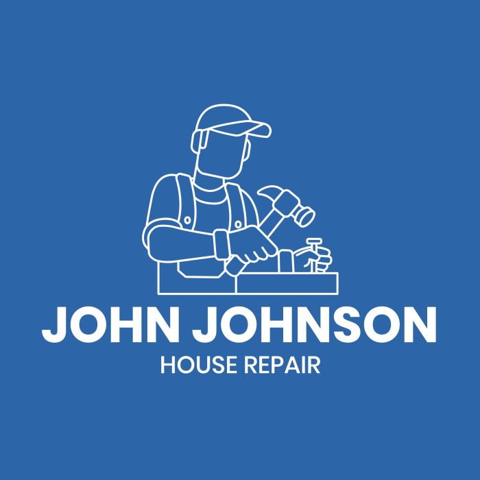 Colorful Linear John Johnson Handyman Logo template