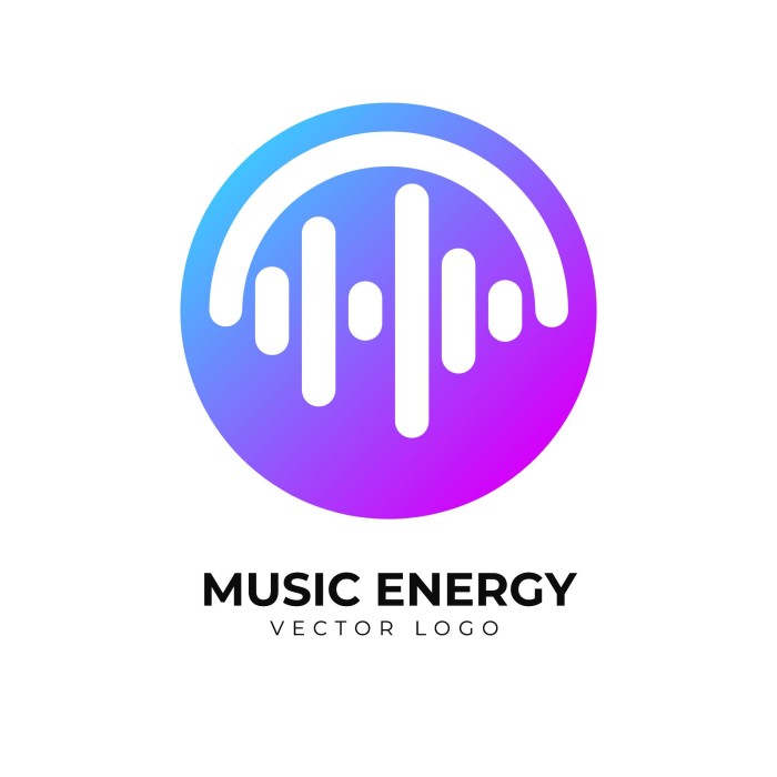 Modern Gradient DJ Music Energy Logo template