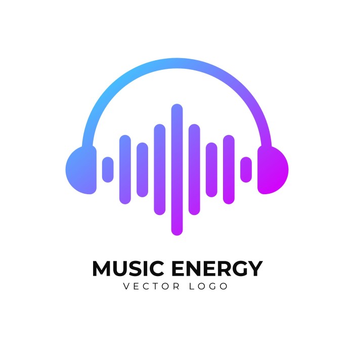 Modern Gradient DJ Music Energy Logo template