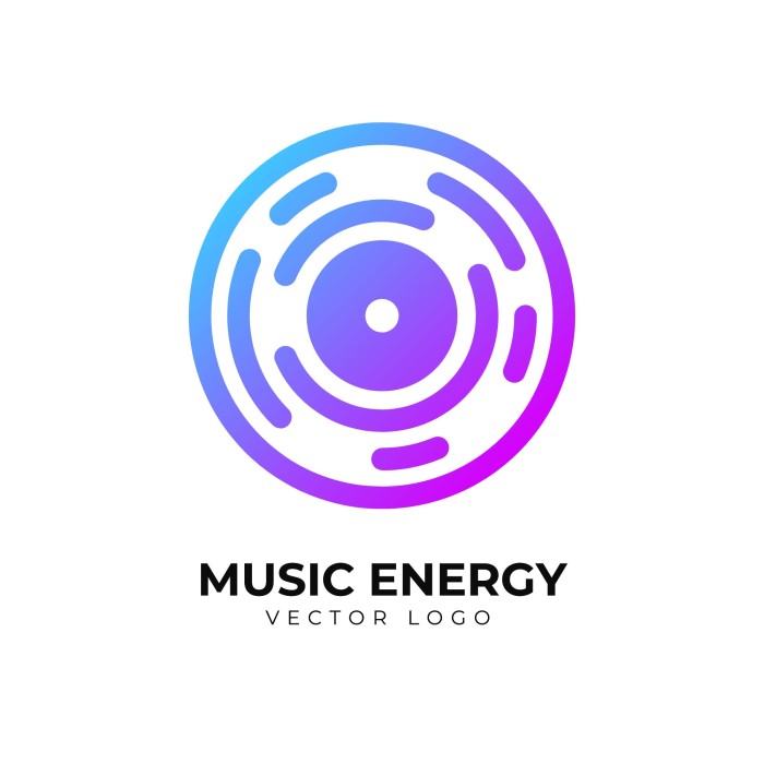 Modern Gradient DJ Music Energy Logo template