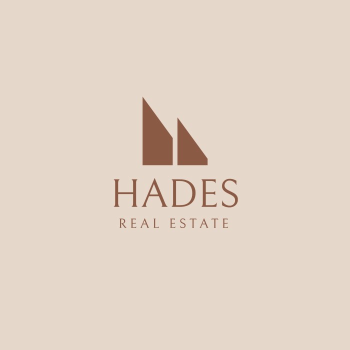 Elegante logo inmobiliario de Hades template