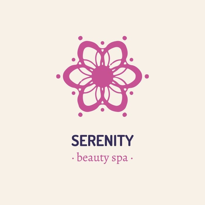 Logo bicolor Serenity Spa template