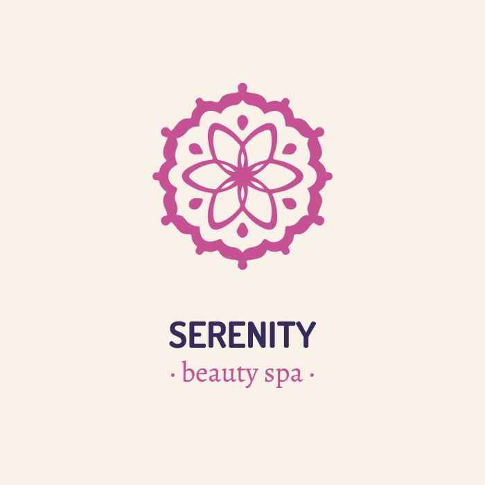 Duotone Serenity Spa Logo template